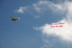 Bannerflug für ein Weingut